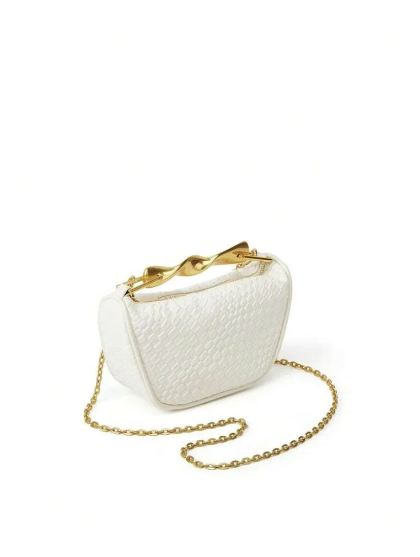 Summer Half-Moon Beach Straw Shoulder Bags Women's - Piña Colada