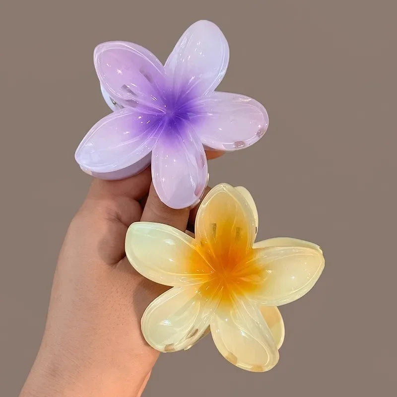 Gradient Hair Clips Women Flower - Piña Colada