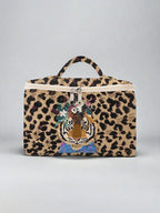 Travel Cosmetic Bag – Waterproof Polyester Makeup Organizer for Women - Piña Colada