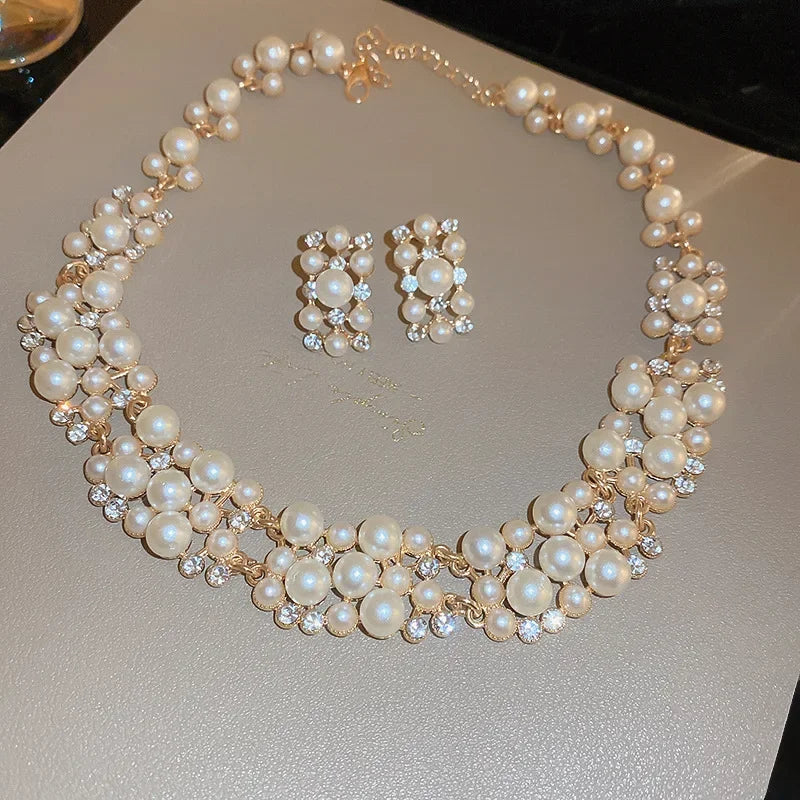 3-Piece Vintage Necklace & Earrings for Women - Piña Colada