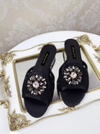 Women Slippers Rhineston Open Toe - Piña Colada