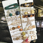 3/4pcs Set Pearl Hair Clip - Piña Colada