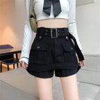 High-Waist A-Line Denim Skirt – Summer Essential - Piña Colada