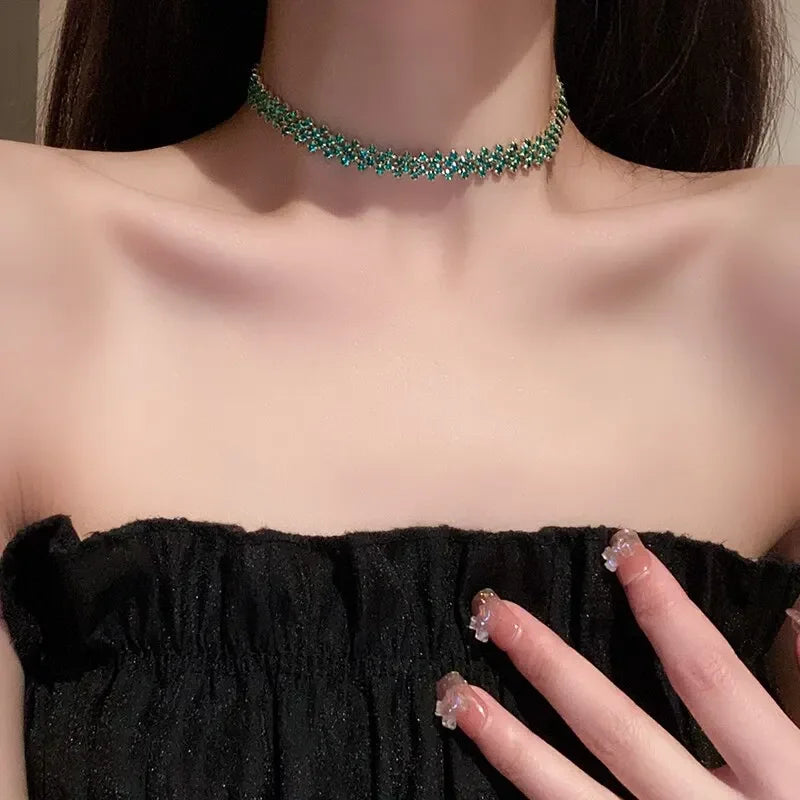 Full Rhinestone Choker - Piña Colada