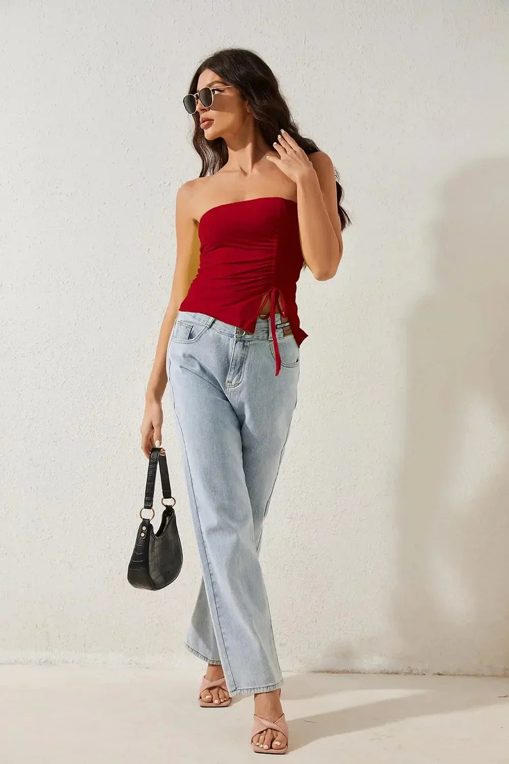 Asymmetrical Slim Off-Shoulder - Piña Colada