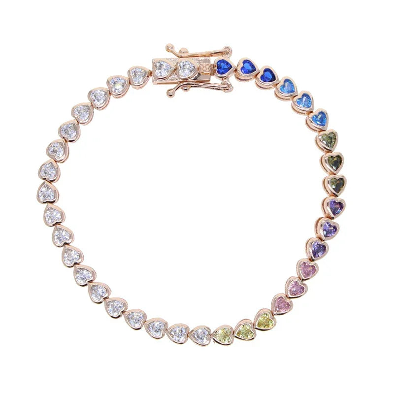 Zirconia Tennis Chain Bracelet - Piña Colada