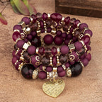 Boho Acrylic Beads Bracelet Set - Piña Colada