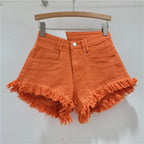 Denim Shorts High-waisted - Piña Colada