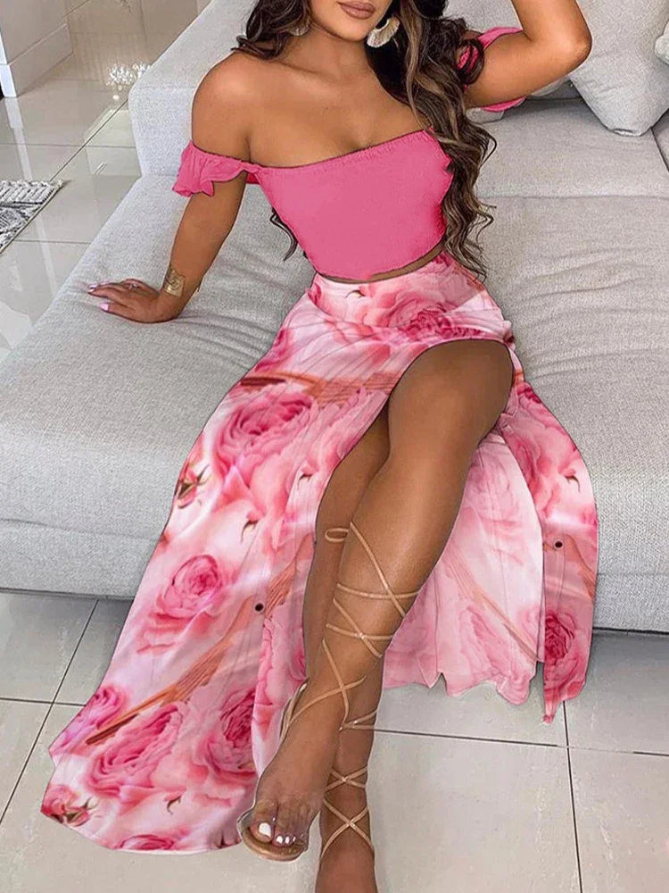 2-Piece Boho Off-Shoulder - Piña Colada