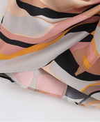 Fashion Graffiti Print Bow Ted Wrapped Mini Skirt - Piña Colada