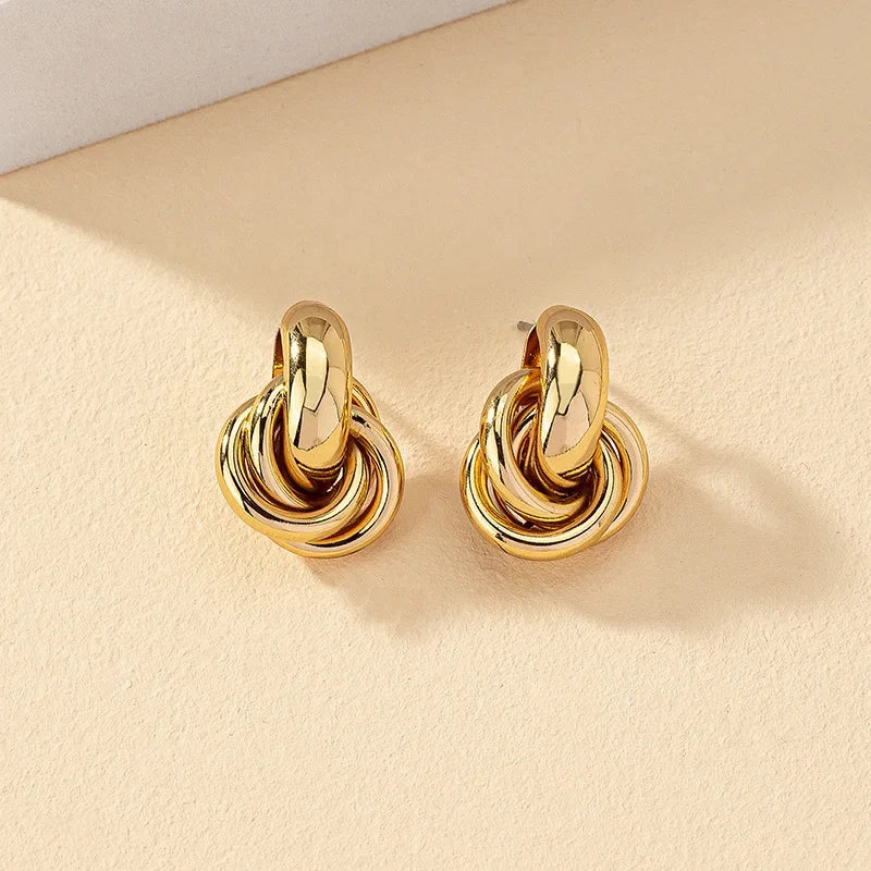 Large Ear Buckle Earrings - Piña Colada