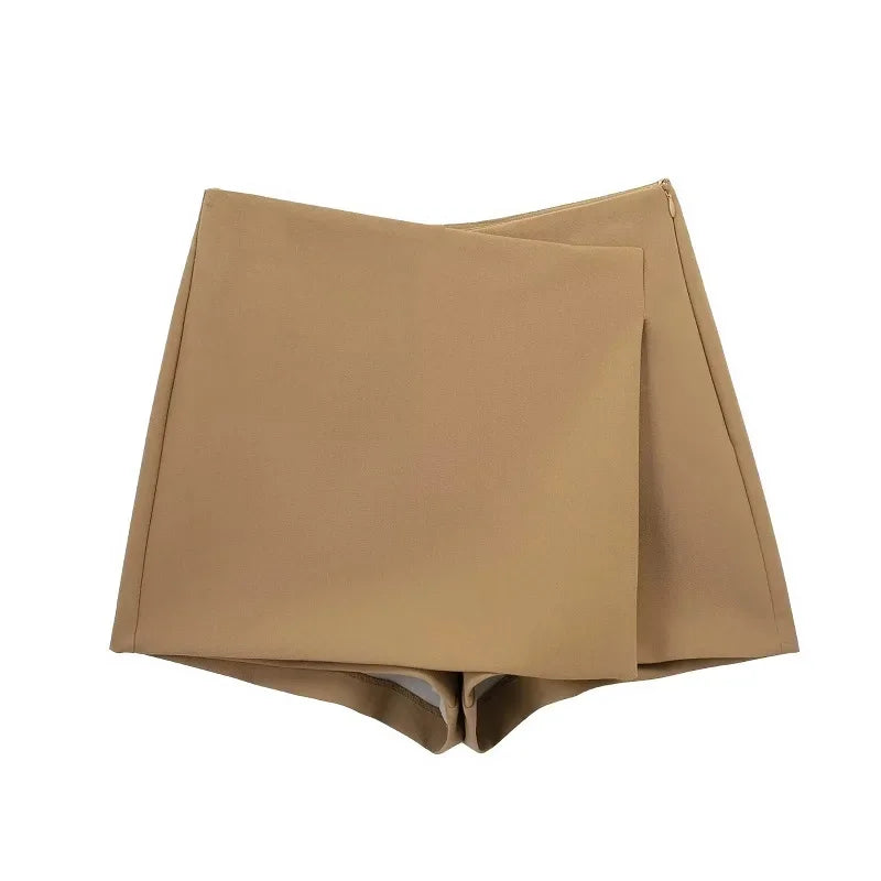 High Waist Tiered Skort – Chic Casual Elegance - Piña Colada