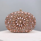 Crystal Floral Evening Clutch - Piña Colada