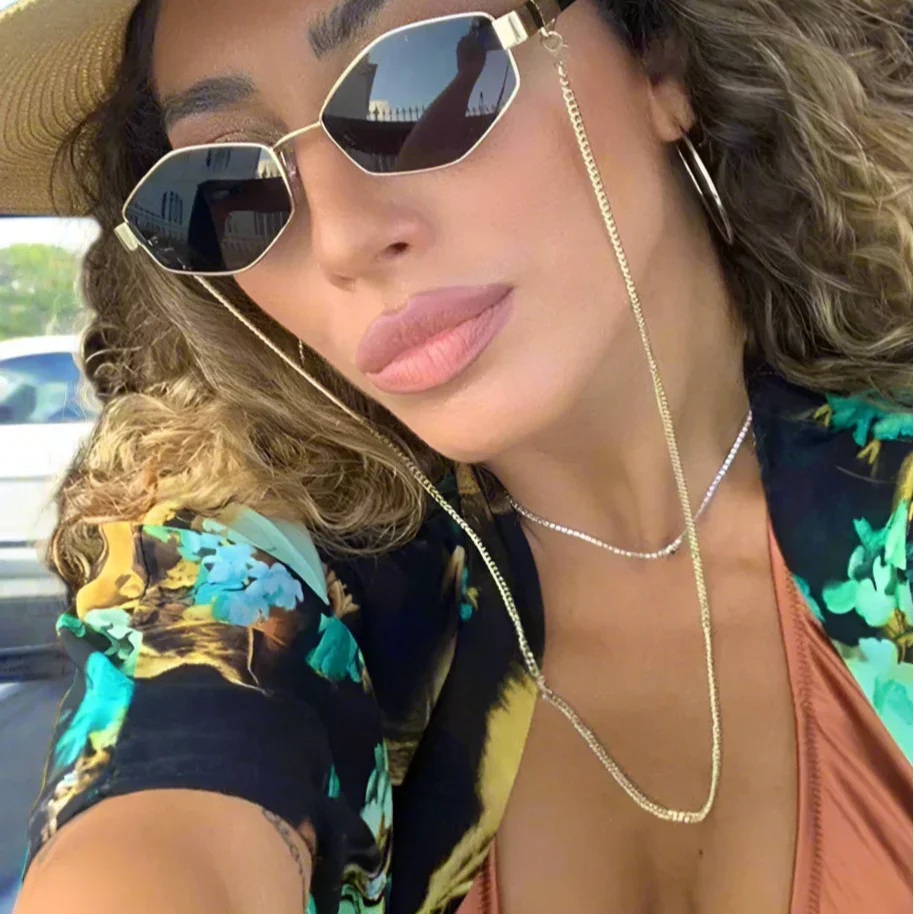 Small Frame Hexagon Sunglasses - Piña Colada
