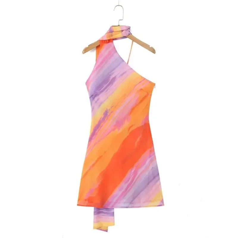 Gradient Backless Dress - Piña Colada