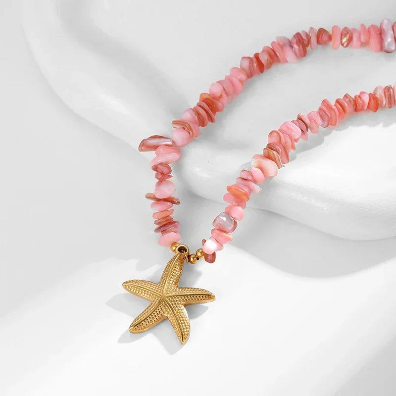 Shell Necklace Stainless Steel - Piña Colada