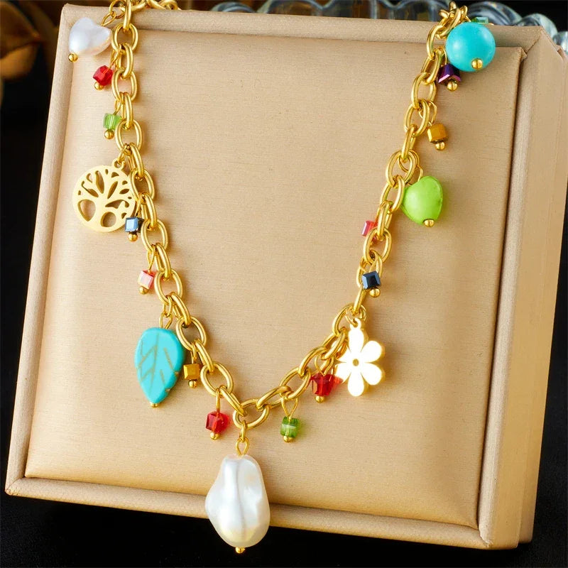 316L Stainless Steel Necklace New Trend - Piña Colada