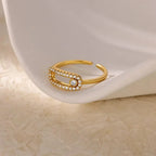 Zircon Geometric Rings - Piña Colada