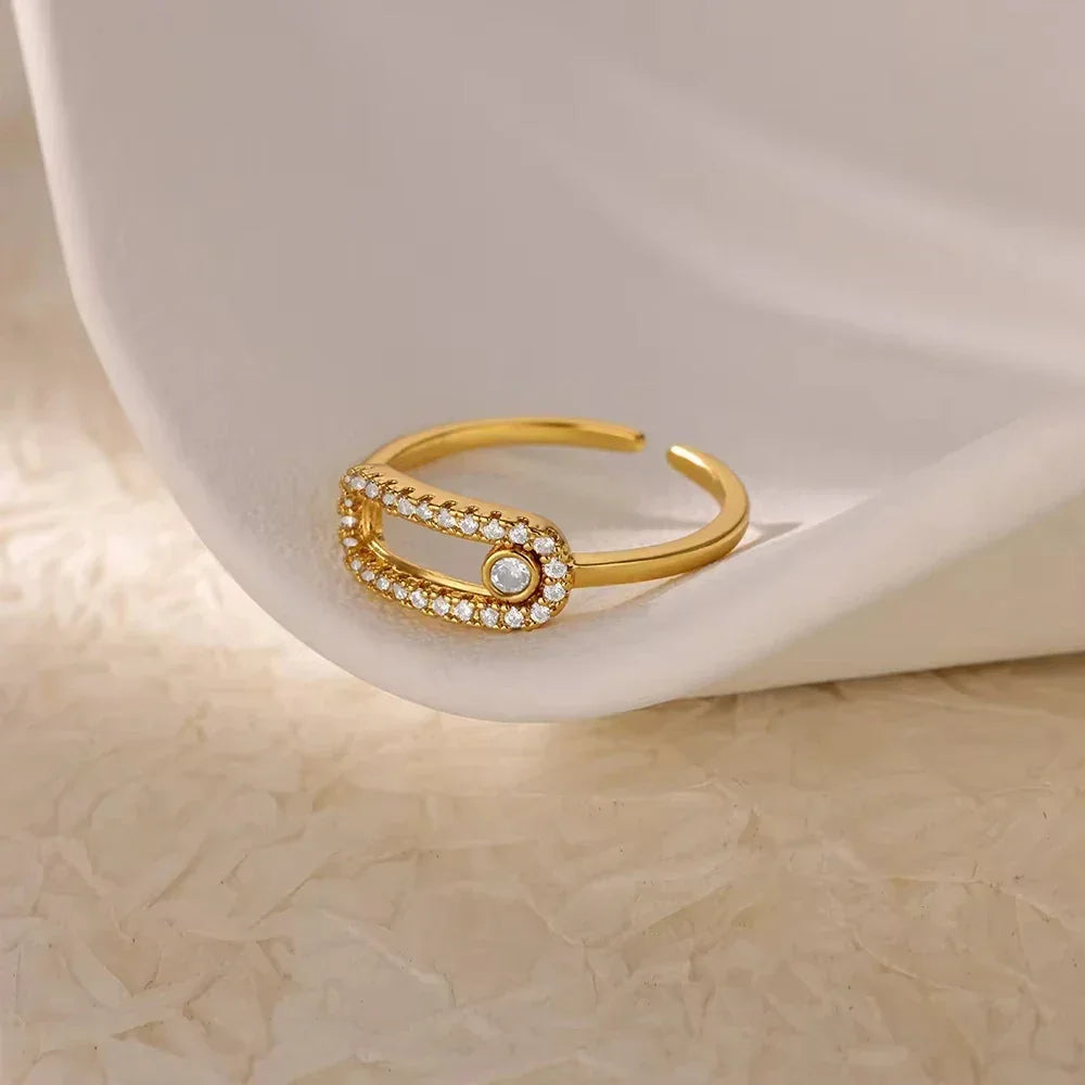 Zircon Geometric Rings - Piña Colada