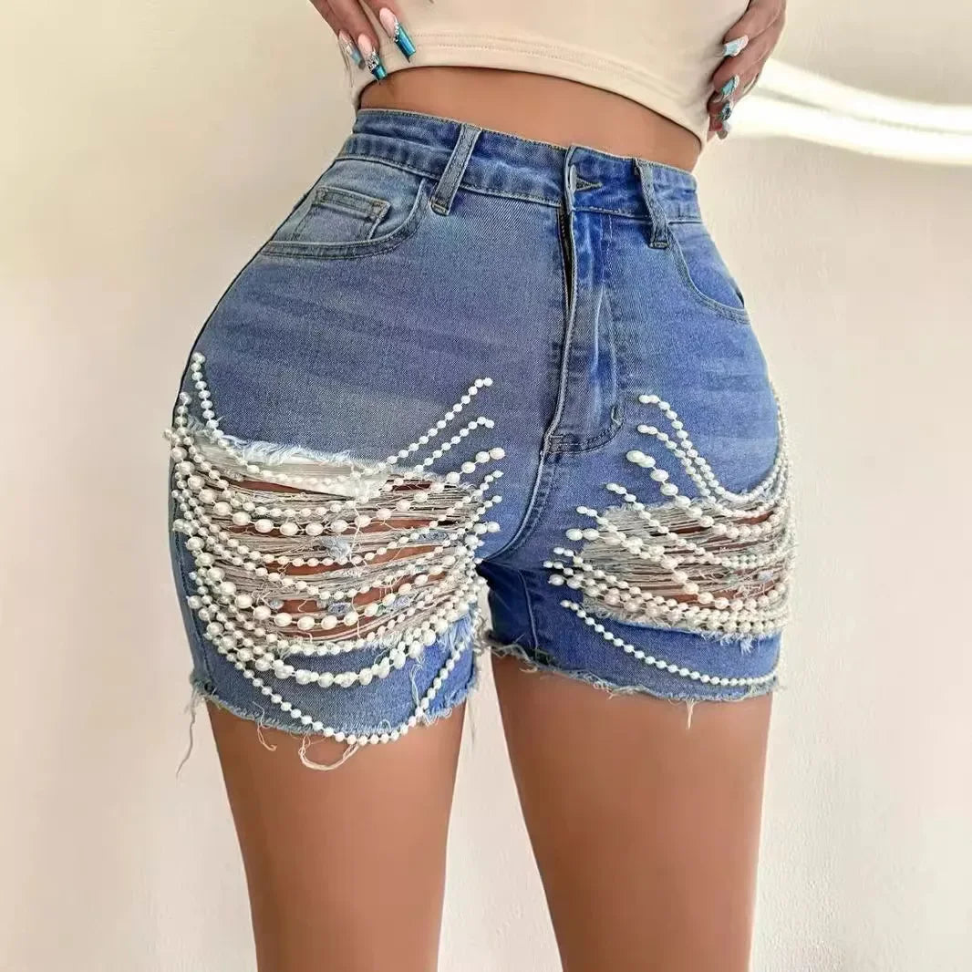 Mid-Waist Knit Casual Shorts - Piña Colada
