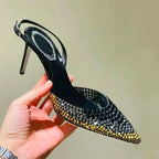 Luxury Rhinestones Gradient Slingbacks Pumps - Piña Colada