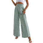 Floral high-waisted pants - Piña Colada