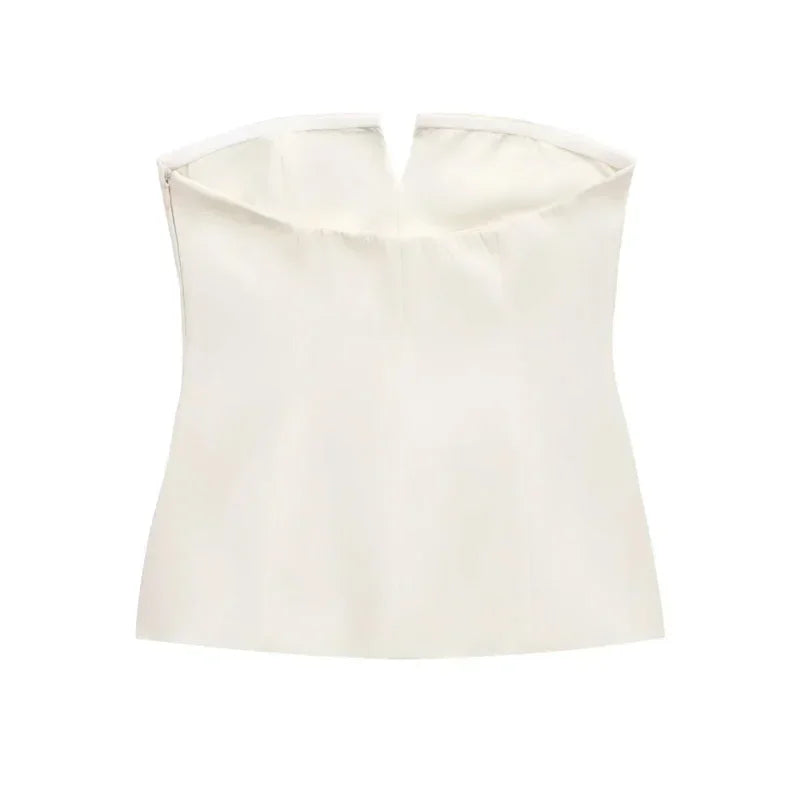 Backless Corset Tube Top – High Street Style - Piña Colada