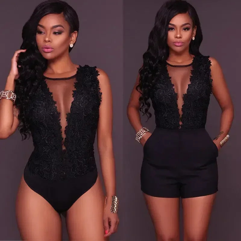 Floral Lace Backless Bodysuit - Piña Colada