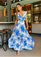 Beach Dress – V-Neck Summer Dress - Piña Colada