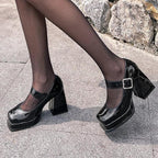 High Heels Pumps Mary Jane Shoes - Piña Colada