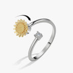 Spinner Ring Crystal Flower - Piña Colada