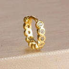 Stainless Steel Round Circle Earrings for Women - Piña Colada