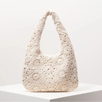 Pattern Hollow Shoulder Bag - Piña Colada