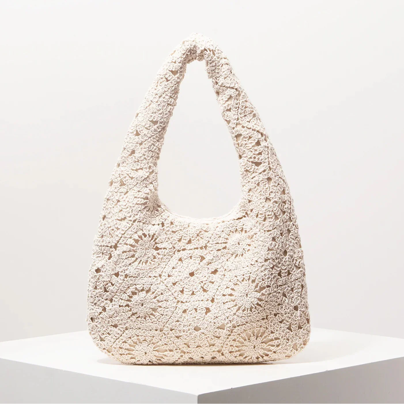 Pattern Hollow Shoulder Bag - Piña Colada
