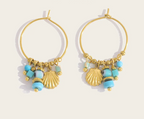 Blue Stone Stainless Steel Hoop - Piña Colada