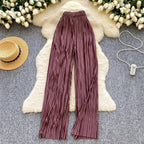 Summer Casual Pants Women High Waist - Piña Colada