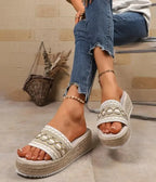 Sandals Bohemian Handmade Platform Shoes - Piña Colada