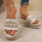 Sandals Bohemian Handmade Platform Shoes - Piña Colada