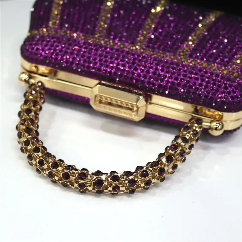 CLUTCH GLITTER BAG FOR EVENING - Piña Colada