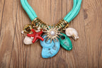 Vintage Floral Acrylic Pendant Necklace