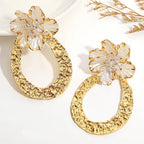 Petal Flower Water Drop Earrings