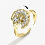 Spinner Ring Crystal Flower - Piña Colada