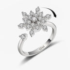 Spinner Ring Crystal Flower - Piña Colada