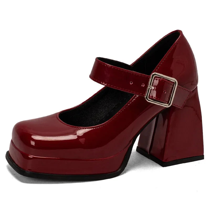 High Heels Pumps Mary Jane Shoes - Piña Colada