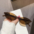 Retro Oval Frame Sunglasses - Piña Colada