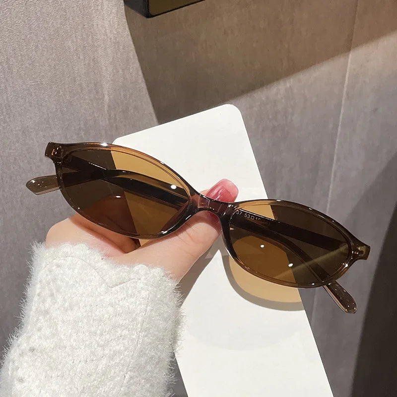 Retro Oval Frame Sunglasses - Piña Colada