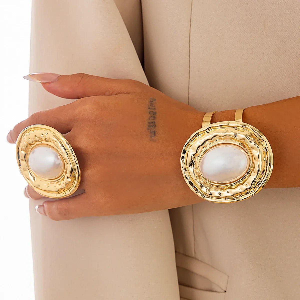 2Pcs/Set Circle Chunky - Piña Colada