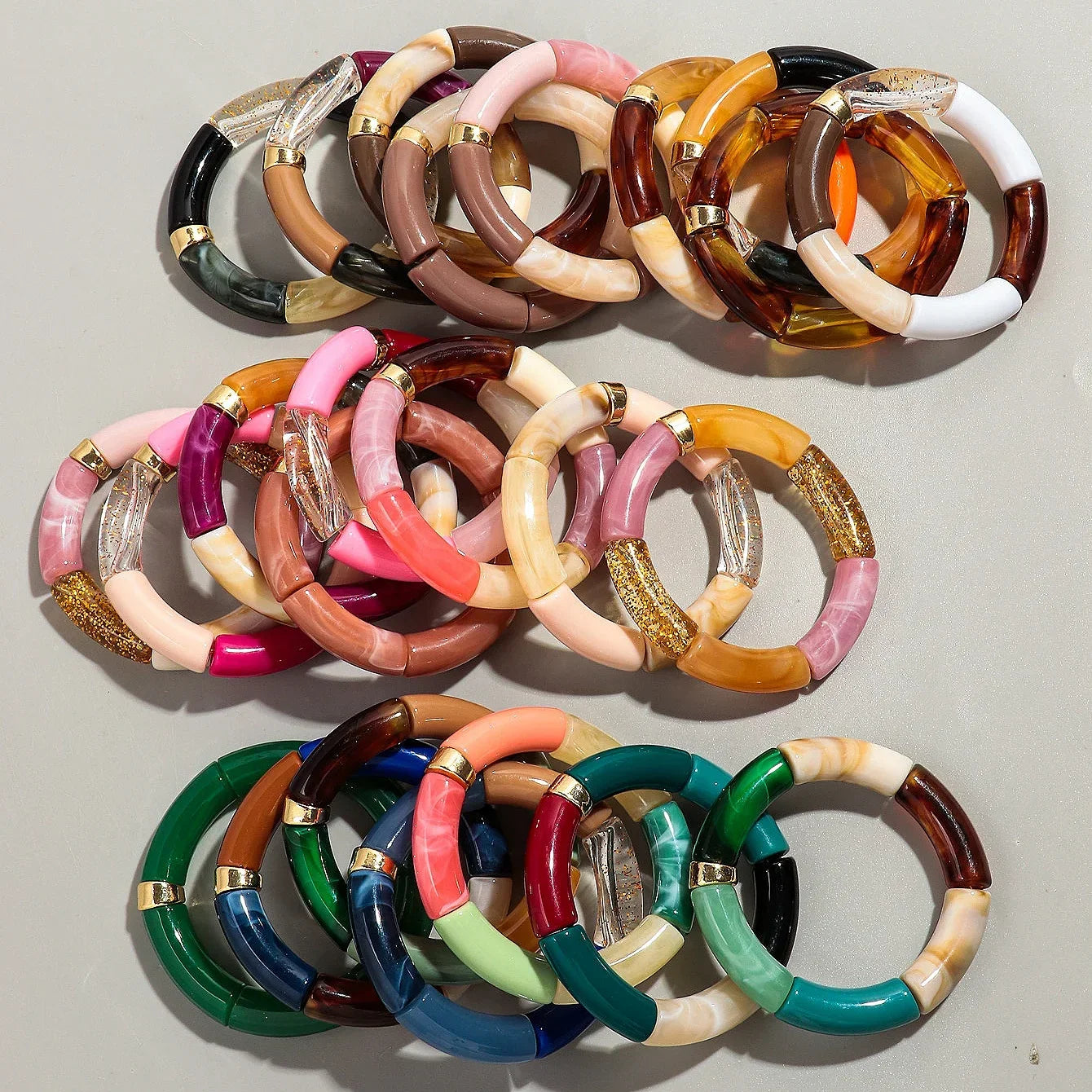 Acrylic Design Bracelet - Piña Colada