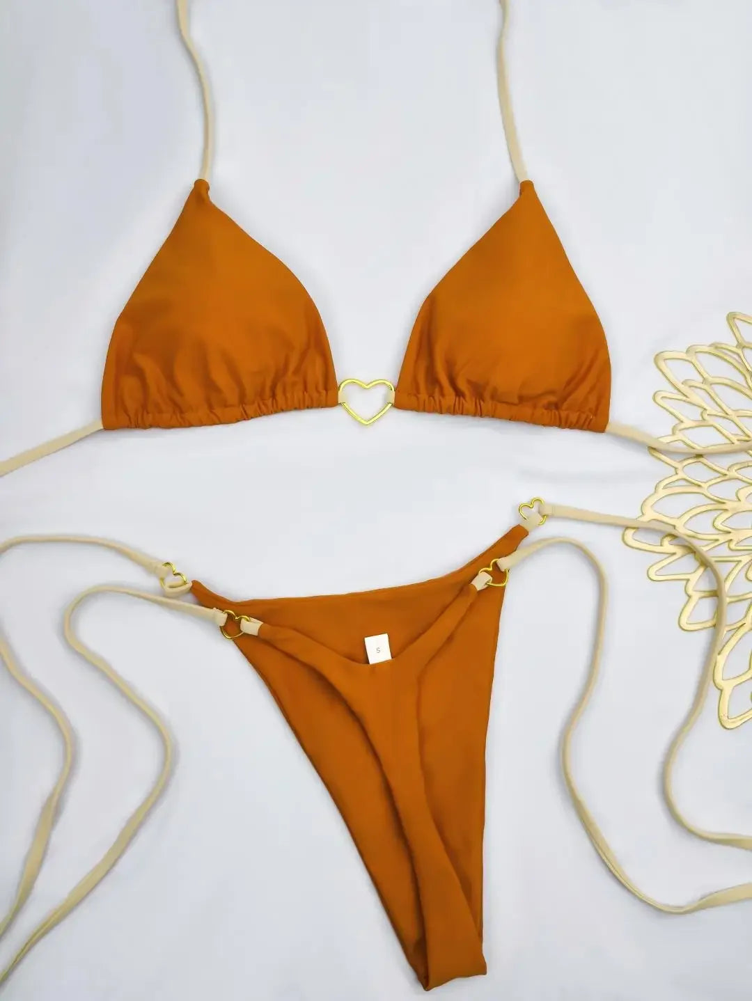 Bikini Low Waist Lace-up - Piña Colada