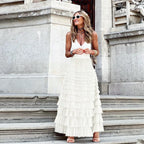 Long Skirt Tulle High Waist Pleated - Piña Colada